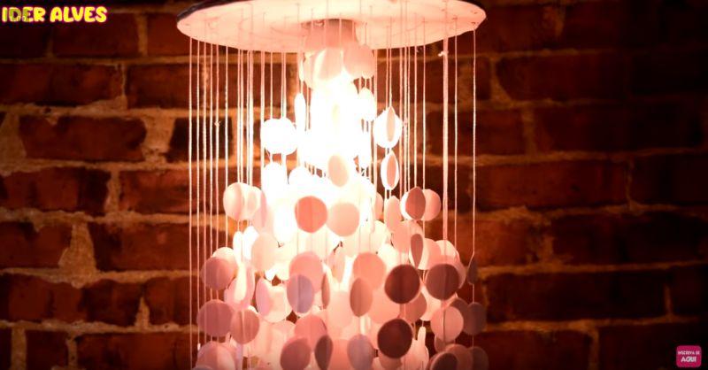 Luminária Incrível com papel